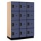 Salsbury Industries 4 Tier Designer Locker, 54"Wx76"Hx21"D, 12 Door, Blue 18-24361BLU - alternate 1